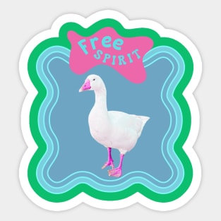 Free spirit duck Sticker